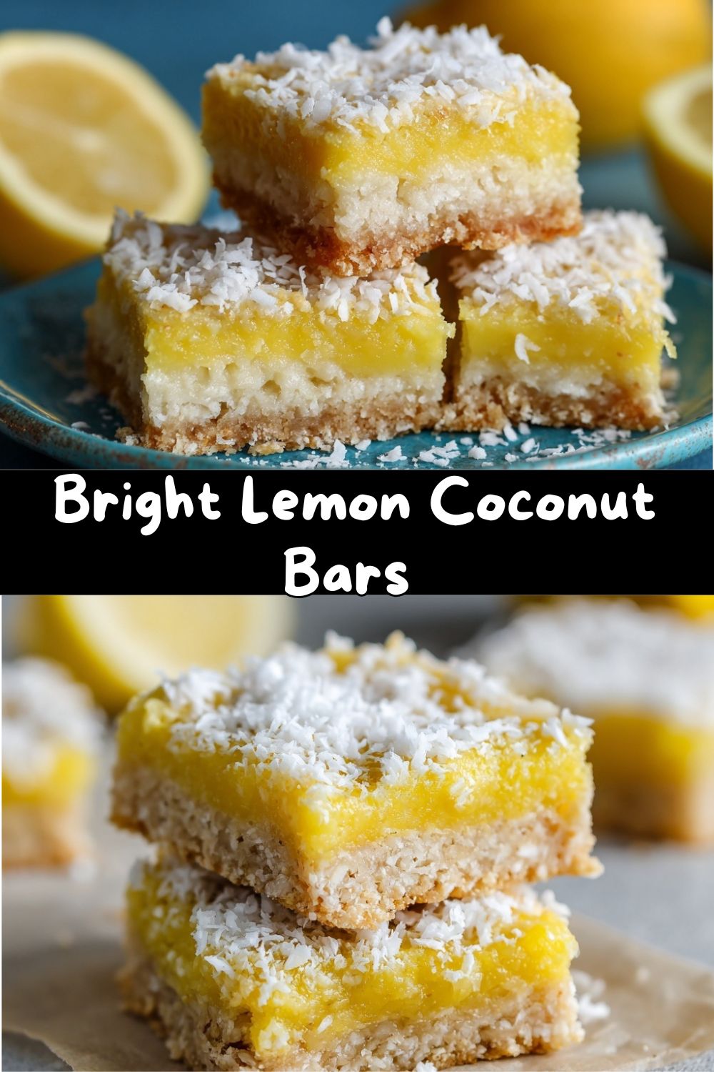 Bright Lemon Coconut Bars