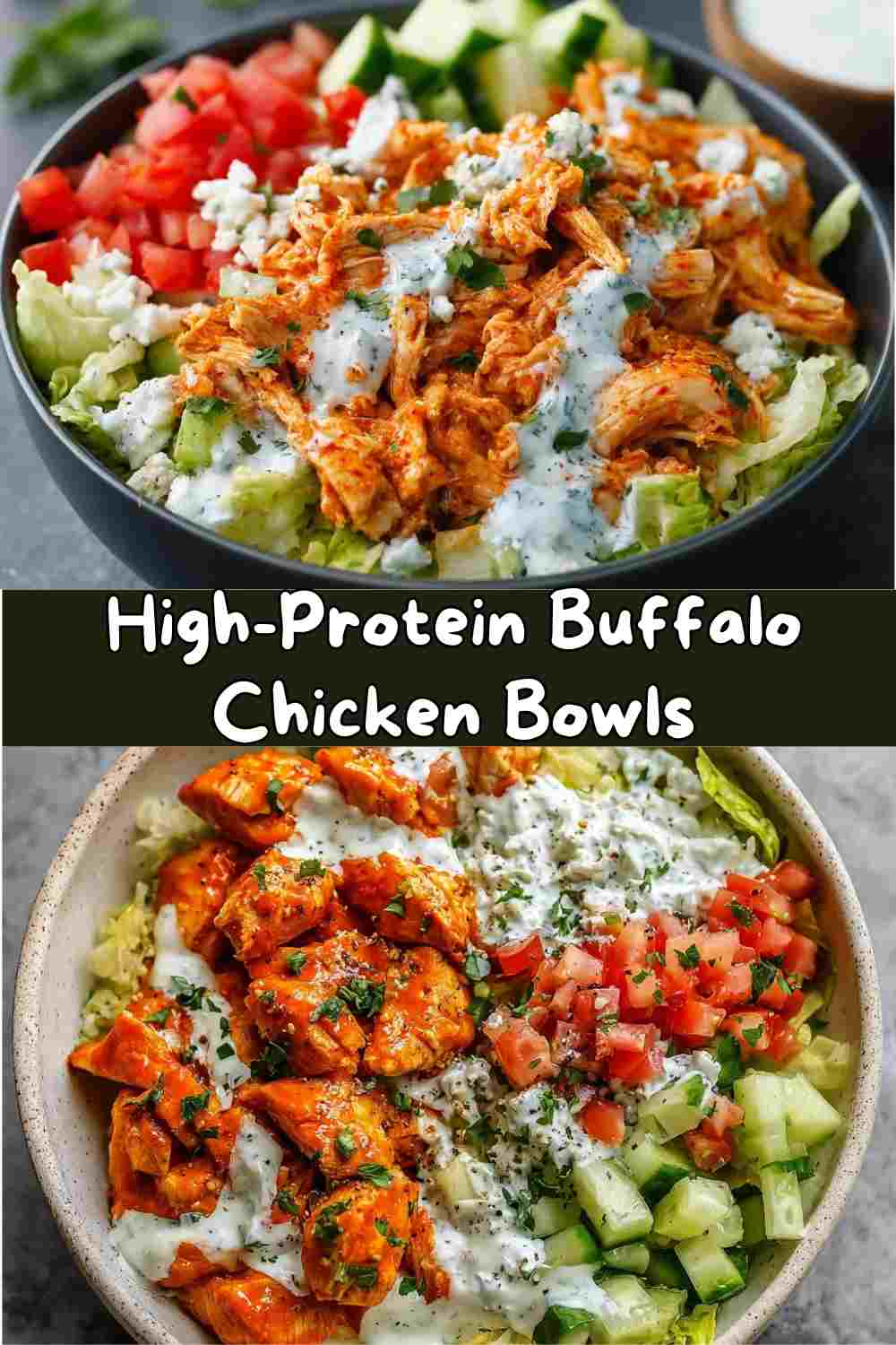 High-Protein Buffalo Chicken Bowls