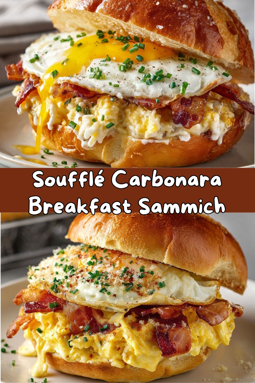 Soufflé Carbonara Breakfast Sammich