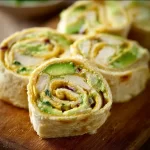 Delicious Chicken Avocado Salad Roll Ups ready to serve