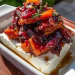 Chili Bacon Crunch Cream Cheese Spread on a rustic wooden table