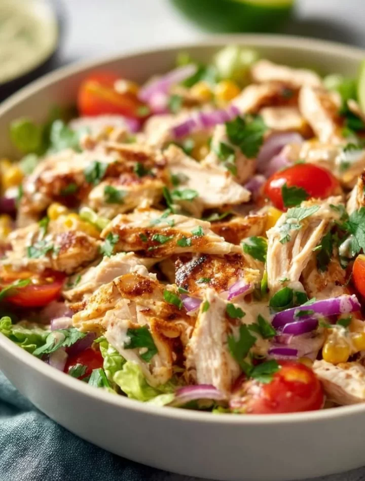 Delicious Chipotle Lime Chicken Salad with fresh ingredients and vibrant flavors.