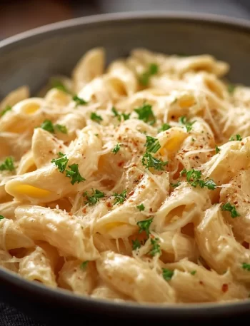 One-pot creamy garlic pasta dish ready for a quick weeknight dinner