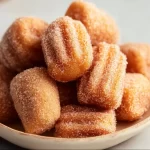 Healthy air fryer churro bites served on a plate
