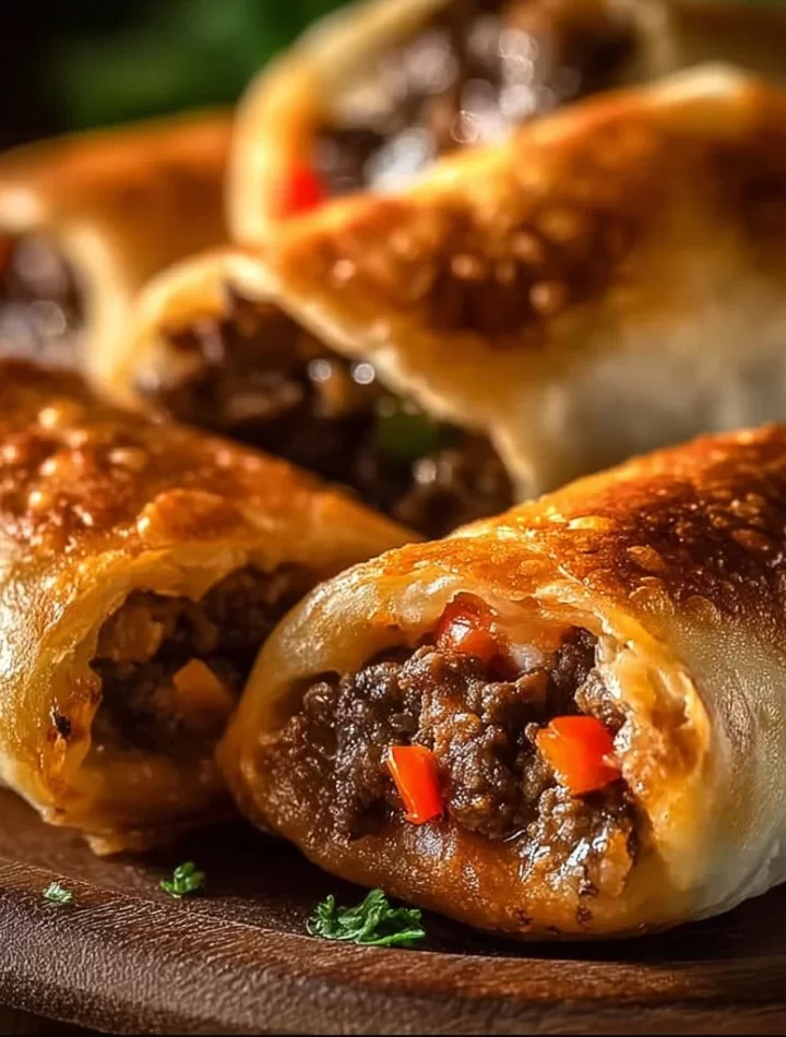 Keto Philly Cheesesteak Roll Ups made with low-carb ingredients