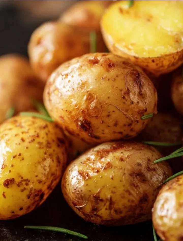 Fresh spring baby potatoes ready for cooking and serving in meals