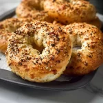 Delicious air fryer protein bagels ready to eat, healthy breakfast option.