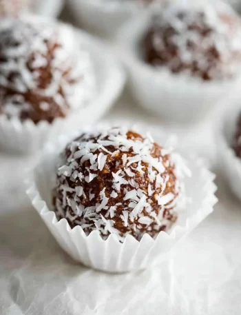 Delicious carrot cake energy balls made with wholesome ingredients