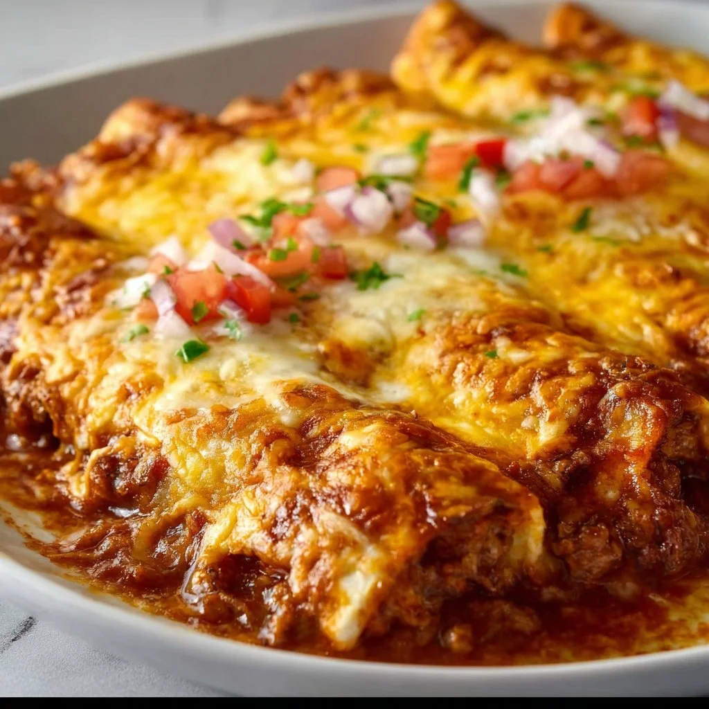 Cheesy Beef and Cheese Enchiladas
