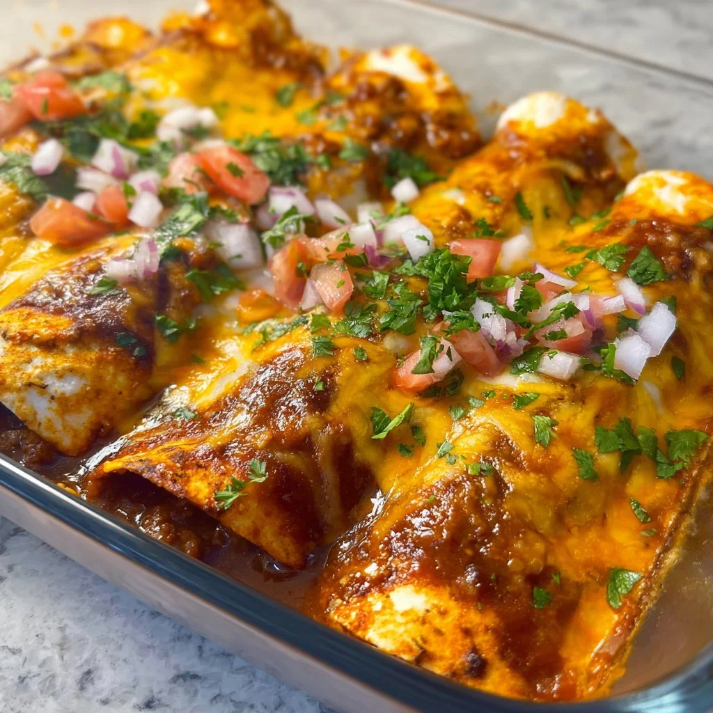 Cheesy Beef Enchiladas