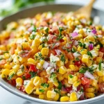 Delicious crack corn salad served in a bowl, perfect BBQ side dish.