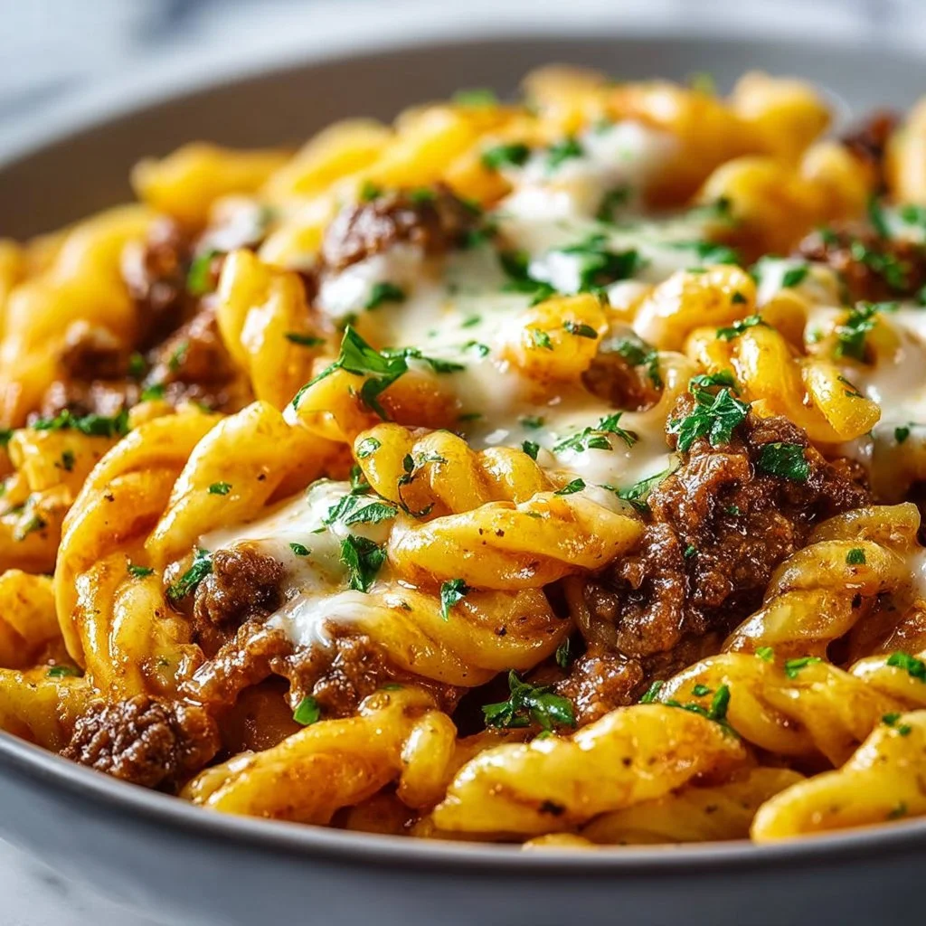 Creamy High Protein Beef Pasta