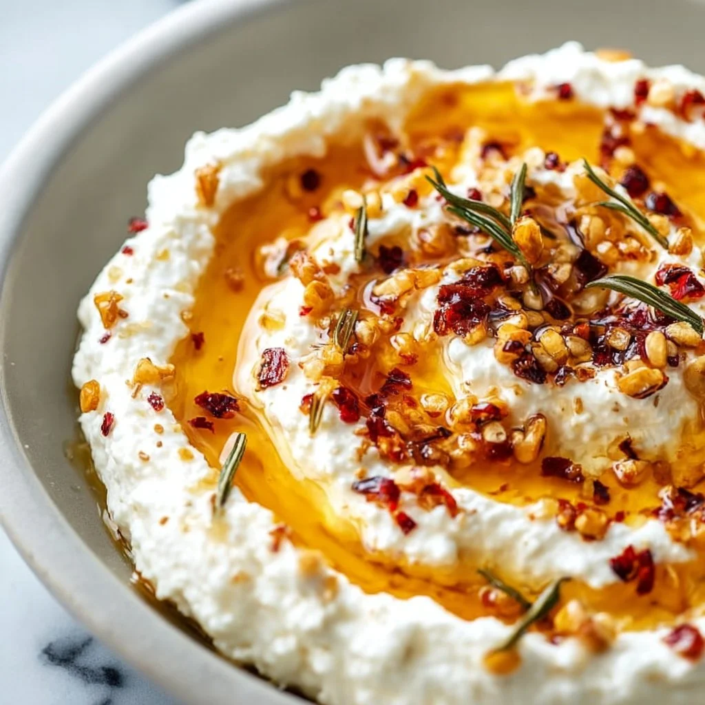 Delicious Ricotta Dip with Hot Honey