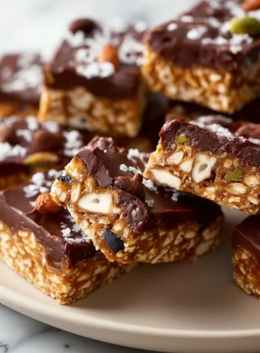 No-bake homemade protein bars made with healthy ingredients