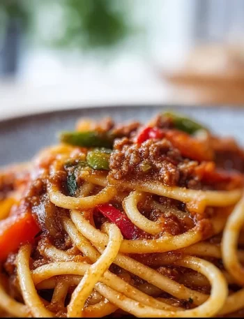 Delicious bowl of Southern Spaghetti, a comforting and easy-to-make dish.