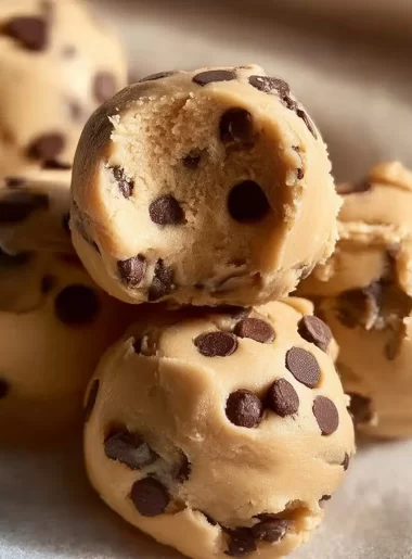 Frozen Greek Yogurt Peanut Butter Bites on a plate with chocolate drizzle