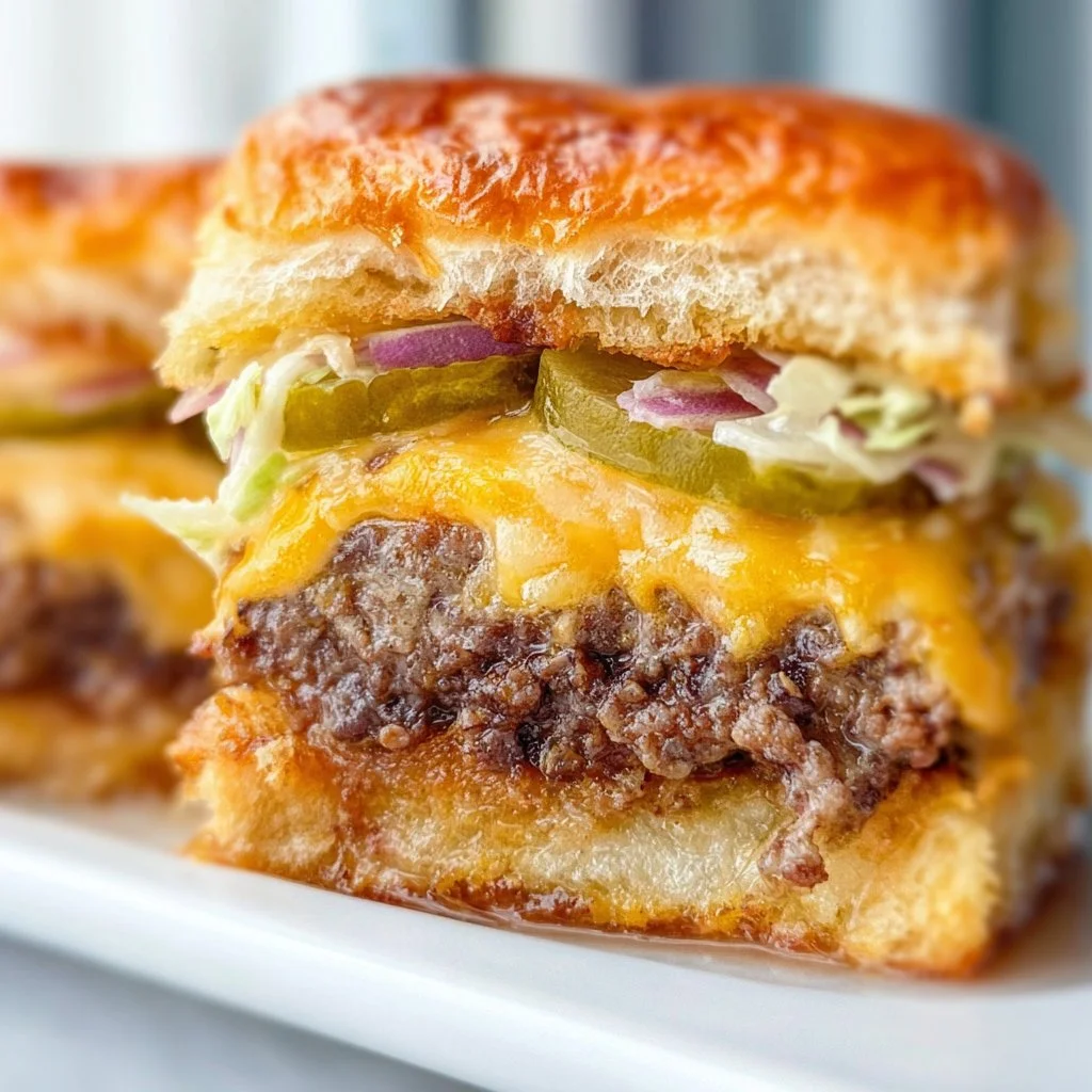 Hawaiian Roll Cheeseburger Sliders