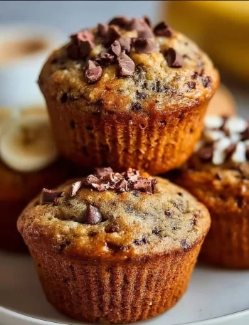 Delicious Healthy Banana Bread Protein Muffins freshly baked