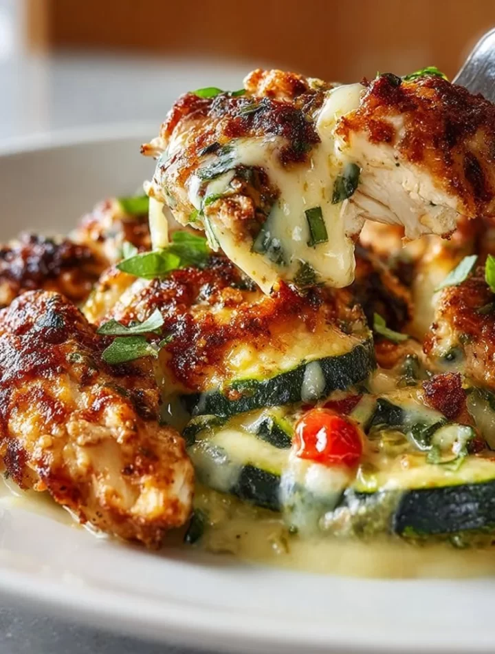 High protein chicken zucchini bake recipe with chicken and zucchini