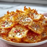 High protein cottage cheese chips for a healthy snack option