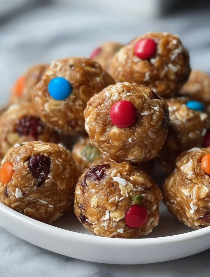 Delicious high protein energy balls made with nuts and seeds for a healthy snack.