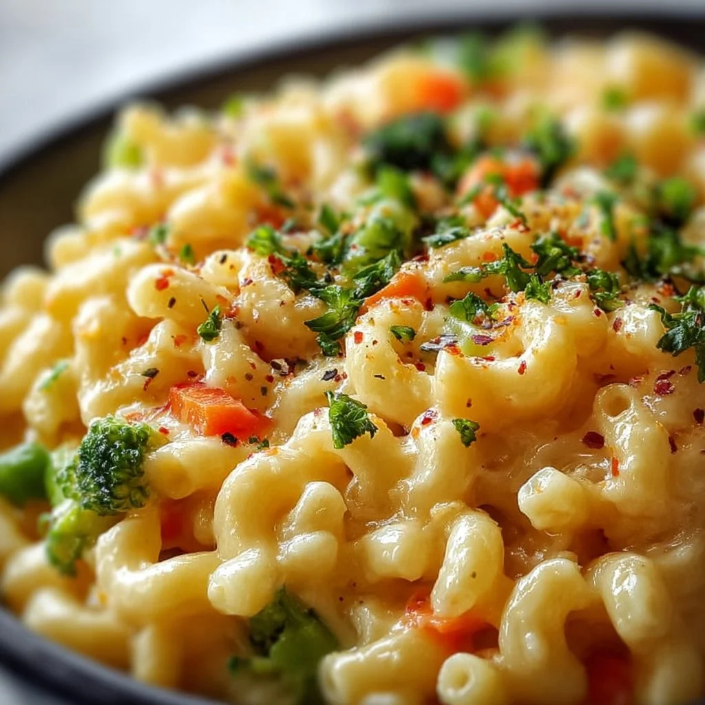 One Pot Veggie Mac and Cheese