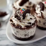 Delicious Oreo No-Bake Cheesecake Cups in clear dessert cups