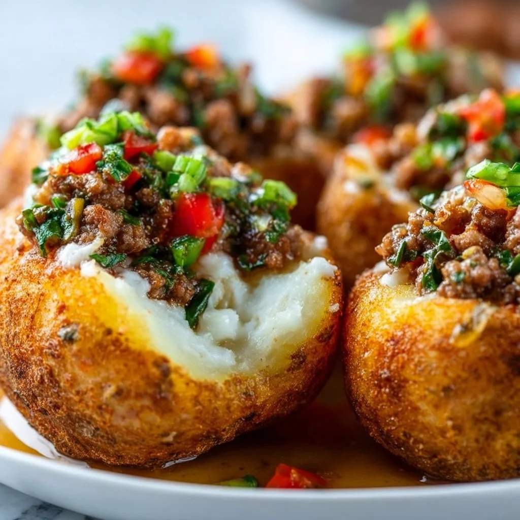 Stuffed Potatoes Colombian Style