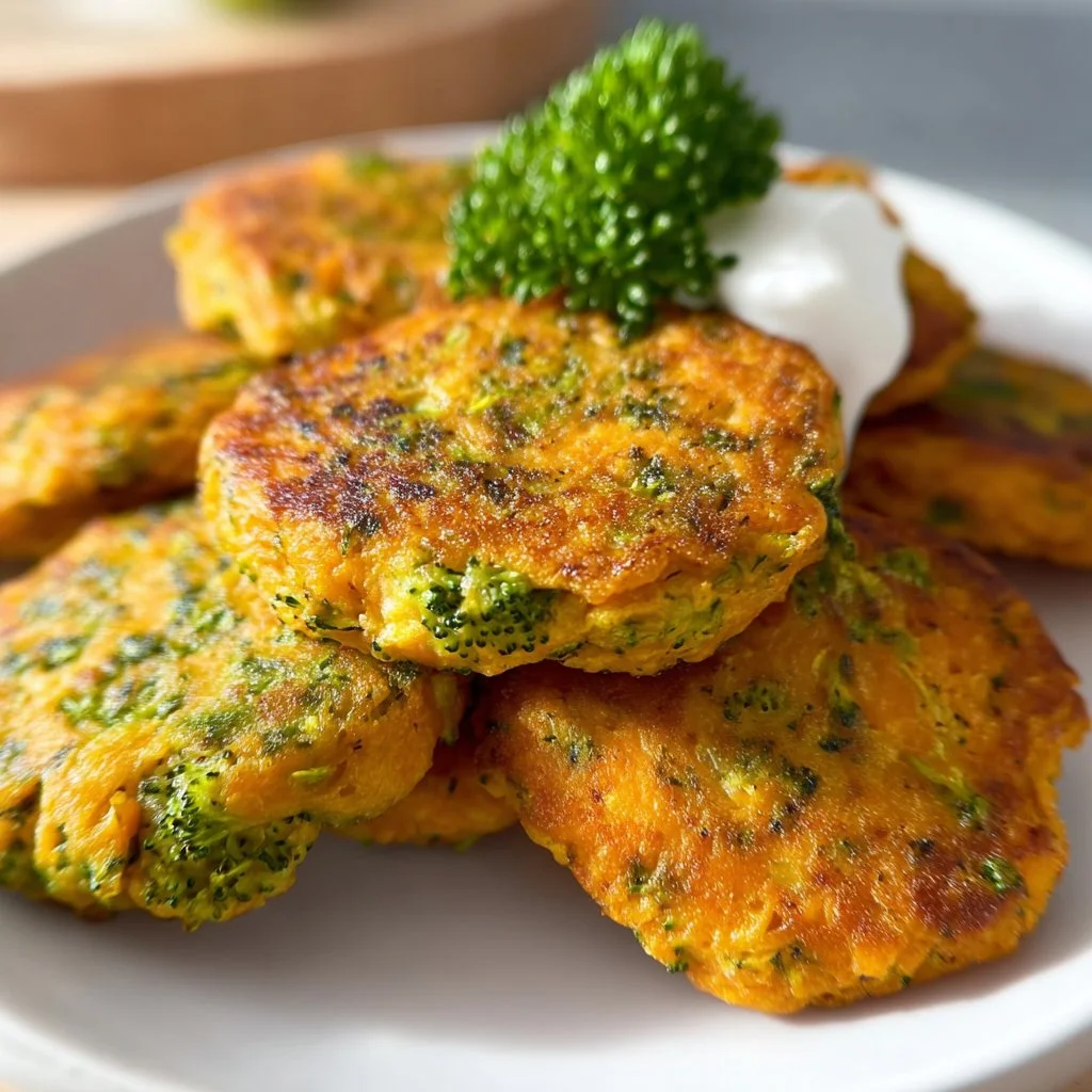 Sweet Potato and Broccoli Fritters