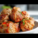Plate of turkey meatballs for toddlers, nutritious and kid-friendly meal option.