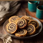 Vegan gluten-free cinnamon roll cookies arranged on a plate