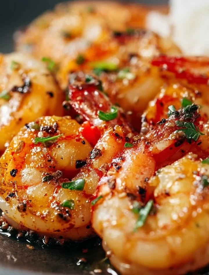 Delicious Blackstone Shrimp cooked to perfection on a griddle.