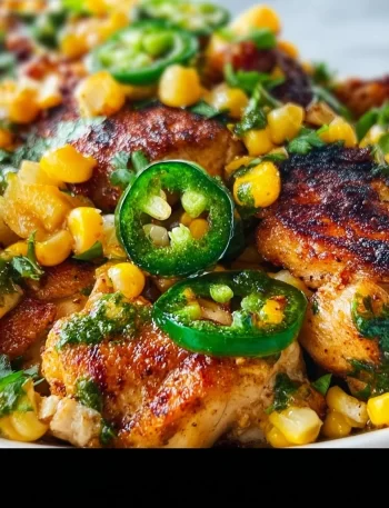 Grilled Blackstone Jalapeno Lime Chicken served with corn on the side