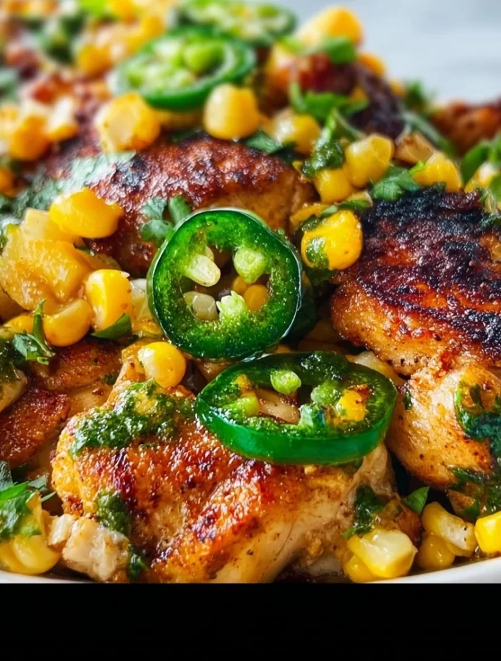Grilled Blackstone Jalapeno Lime Chicken served with corn on the side