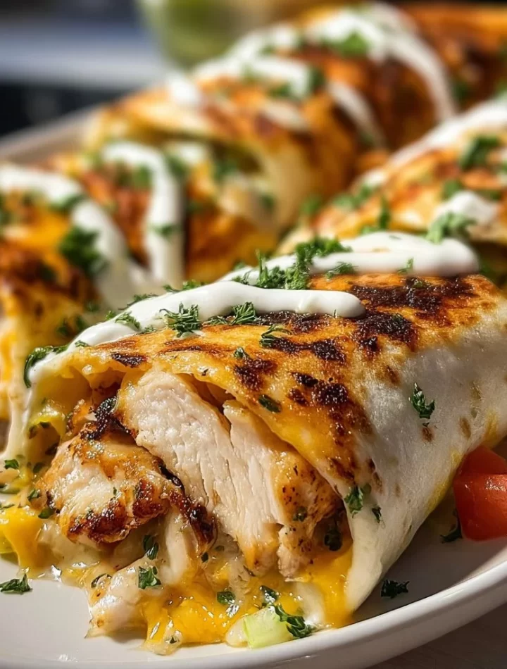 Delicious Blackstone Roast Chicken Loaded Chicken Burritos served with fresh toppings.