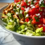 Copycat Santa Fe Salad with Chicken served in a bowl
