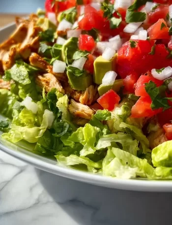 Copycat Santa Fe Salad with Chicken served in a bowl