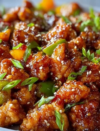 Crispy Blackstone orange chicken served on a plate with garnishes