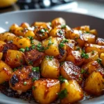 Crispy Blackstone Potatoes served as a delicious side dish