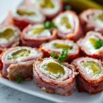 Delicious easy ham roll-ups with cream cheese and herbs, perfect for parties.