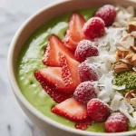 Flat Tummy Green Smoothie made with fresh greens and healthy ingredients