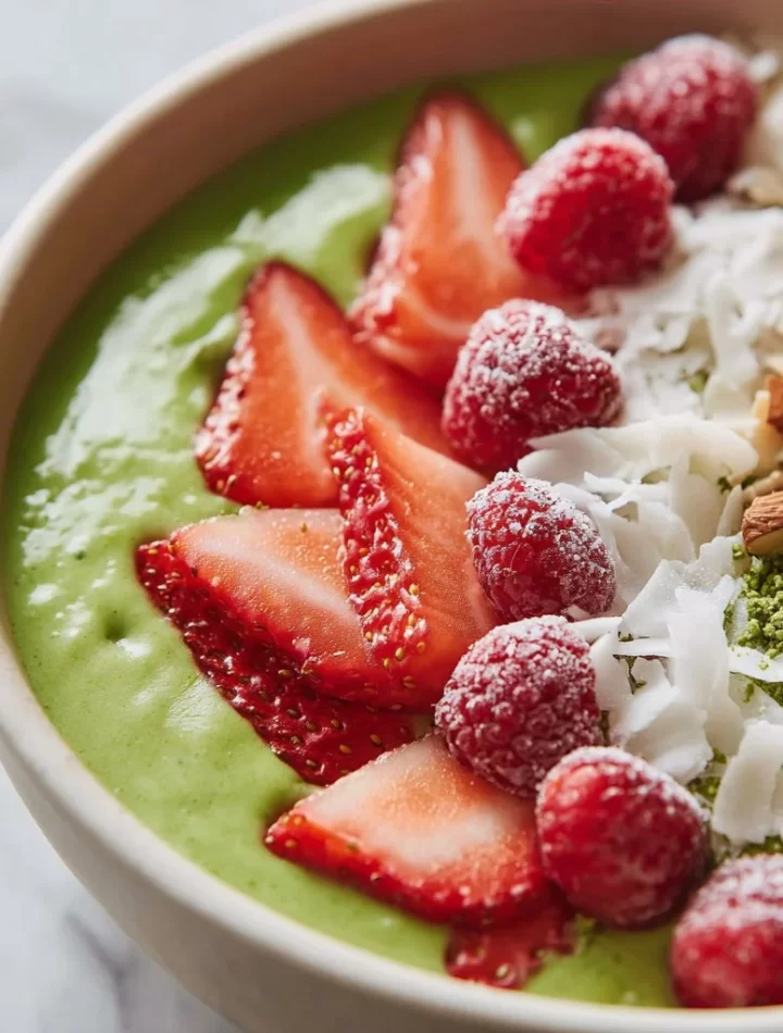 Flat Tummy Green Smoothie made with fresh greens and healthy ingredients