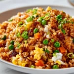Delicious Blackstone fried rice recipe with vibrant vegetables and seasonings