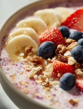 Delicious Glow Up Smoothie filled with fresh fruits and greens for a healthy boost