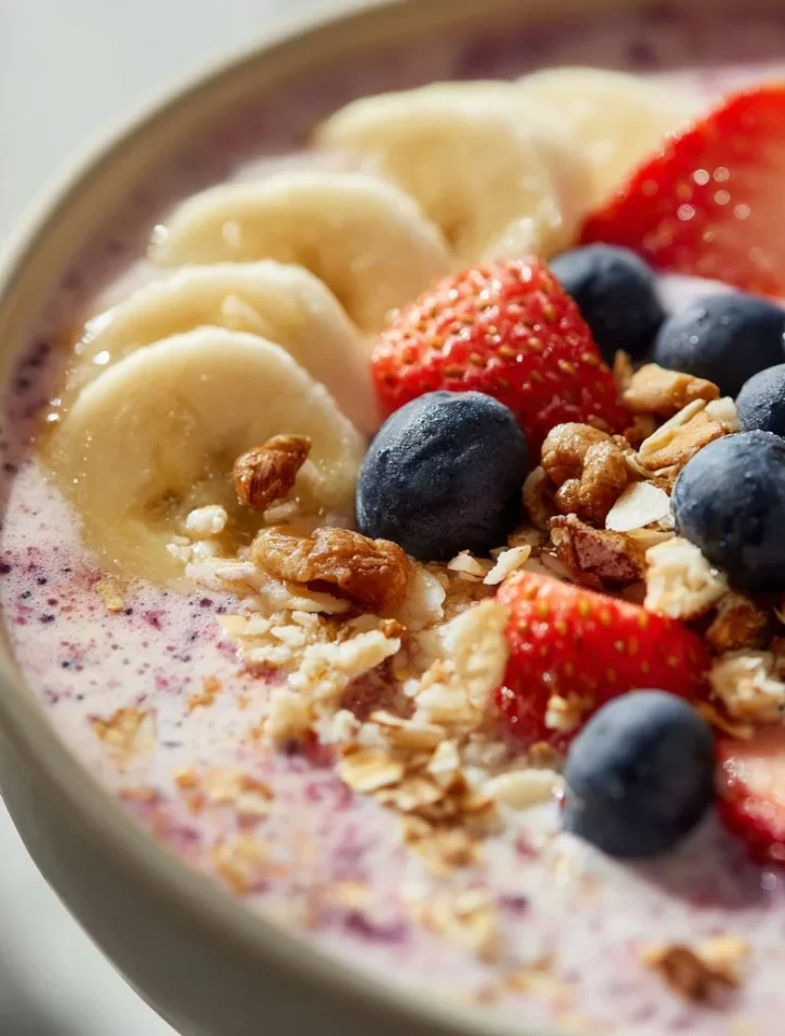 Delicious Glow Up Smoothie filled with fresh fruits and greens for a healthy boost