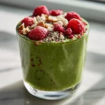 Green detox smoothie recipe for busy moms, packed with nutrients.