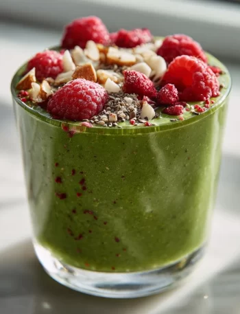 Green detox smoothie recipe for busy moms, packed with nutrients.