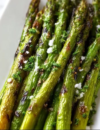 Healthy Blackstone asparagus cooked on a grill for a colorful dish.