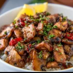 Delicious Hibachi Chicken served with vegetables and rice