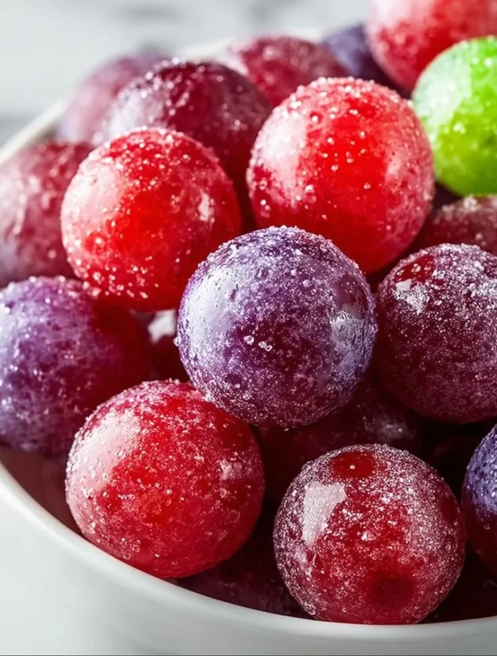 Delicious Kool-Aid Grapes, a colorful and sweet snack for all ages.
